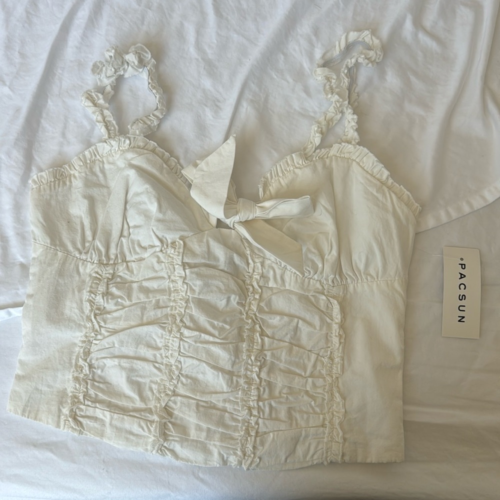 White lace shirt